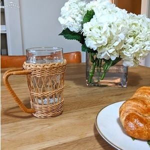 COPY - Handmade wicker / rattan holders and glass…